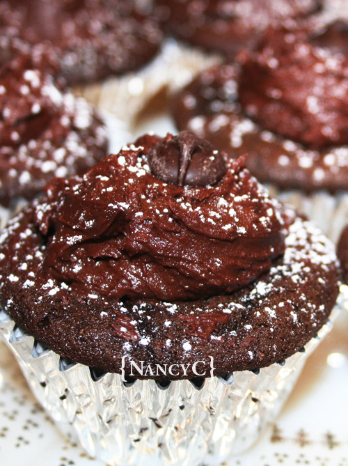 Dark Chocolate Cupcakes @ NancyC