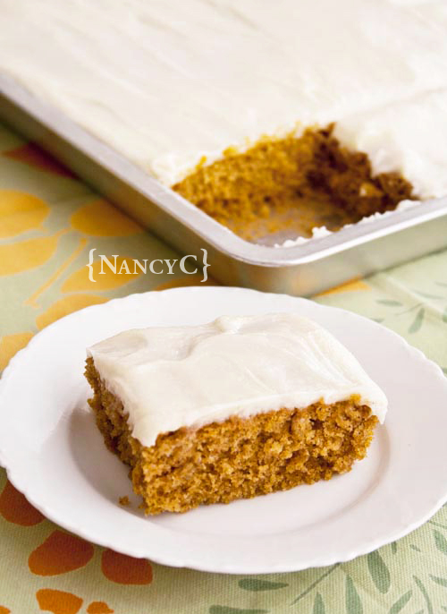 Pumpkin Sheet Cake @ NancyC