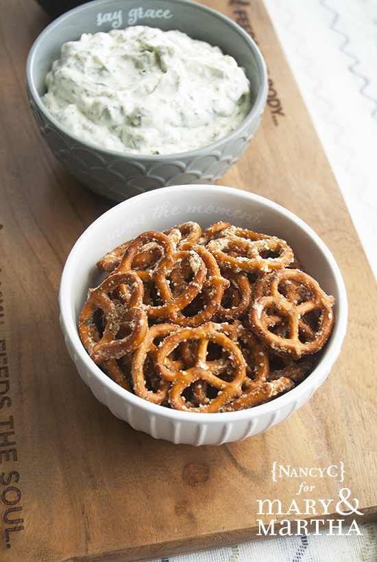 Dilly Pretzels and Veggie Dip @ NancyC