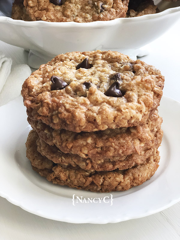Chocolate Chip Coconut Oatmeal Cookies